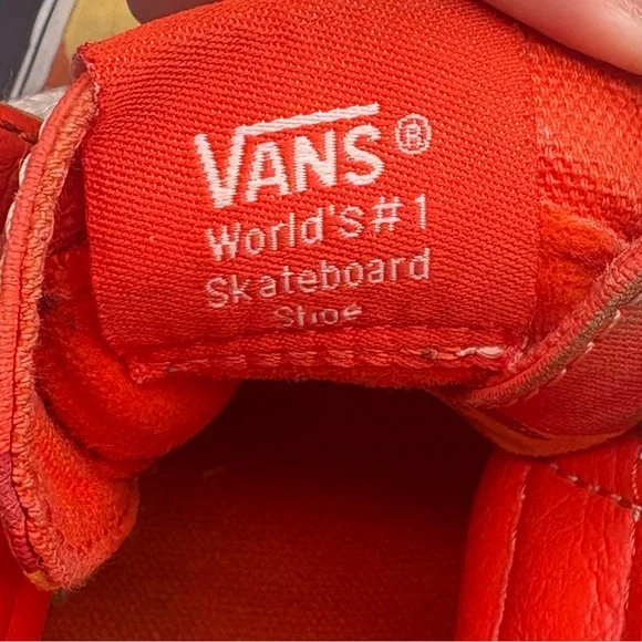 Vans Orange and yellow camouflage high-top sneakers, Men’s Size 7.5, Women’s 9 - Picture 11 of 12